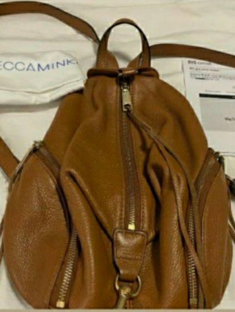 Rebecca Minkoff Cognac Leather Backpack